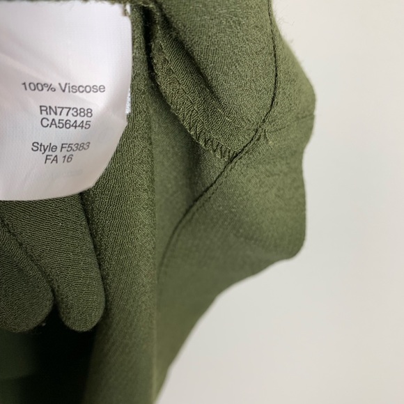 Madewell | Olive Green Novella Lace Up Shirt Dress - Picture 6 of 7
